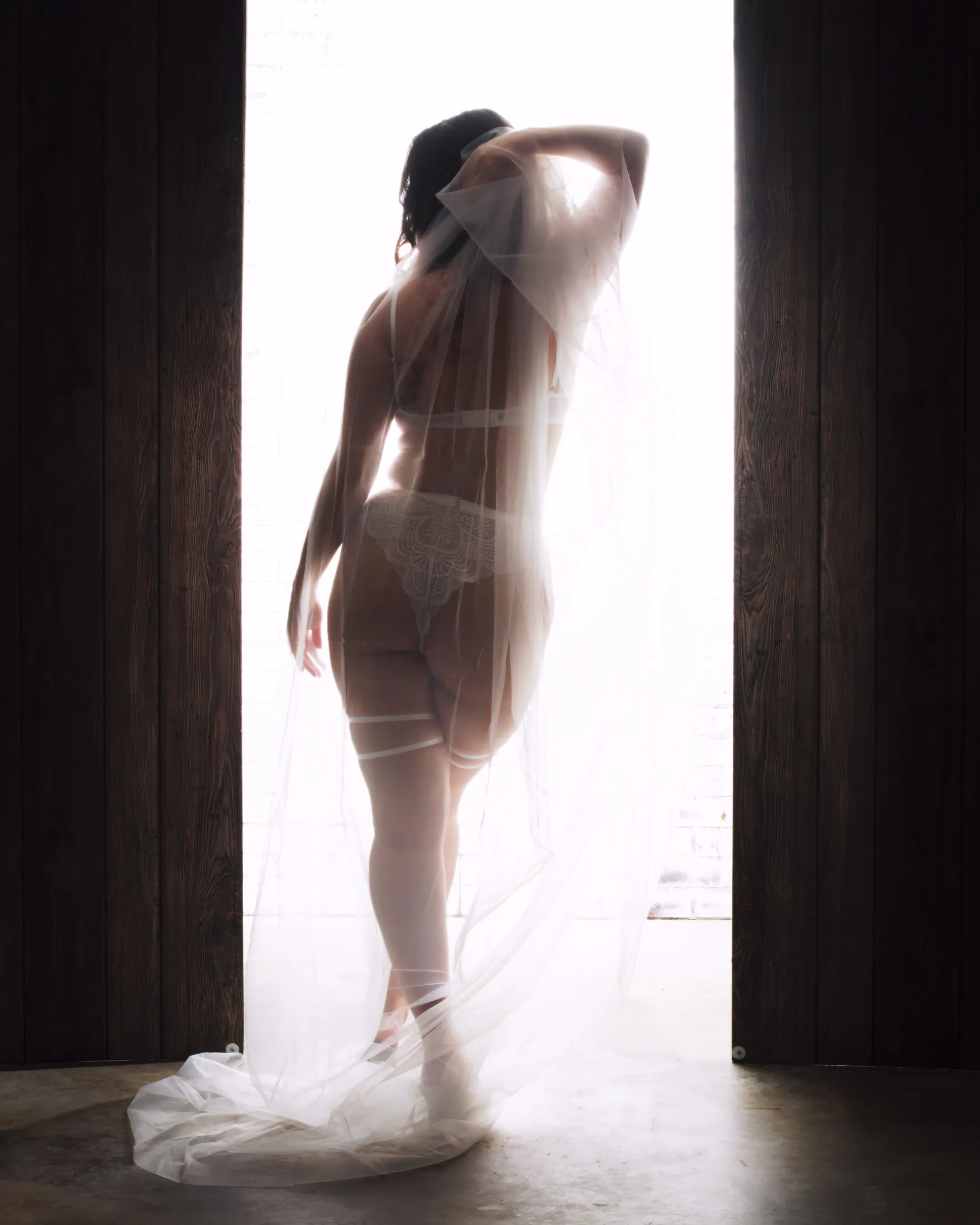 Elegant bridal lingerie details